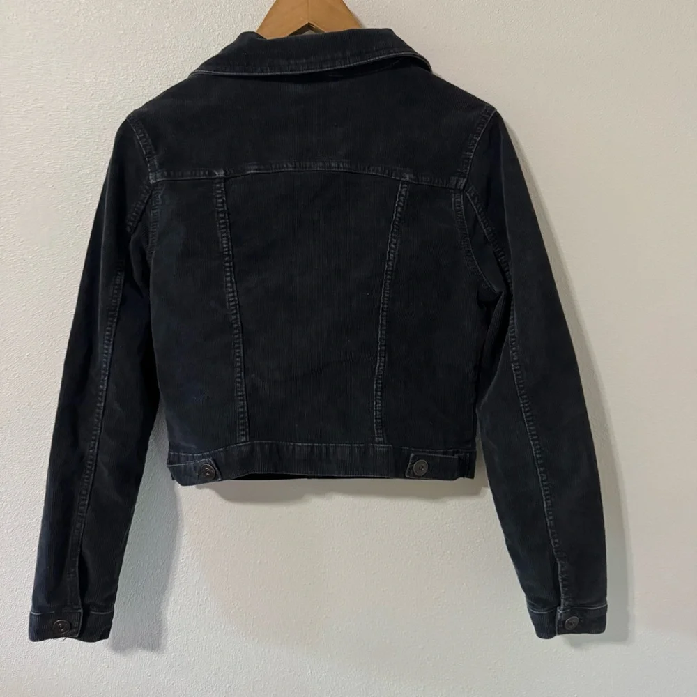 Urban Outfitters BDG Cord Shrunken Western Jacket Washed Black Cropped-Small